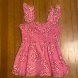 JMARIE Ruffle Sleeve Floral Tank Blouse